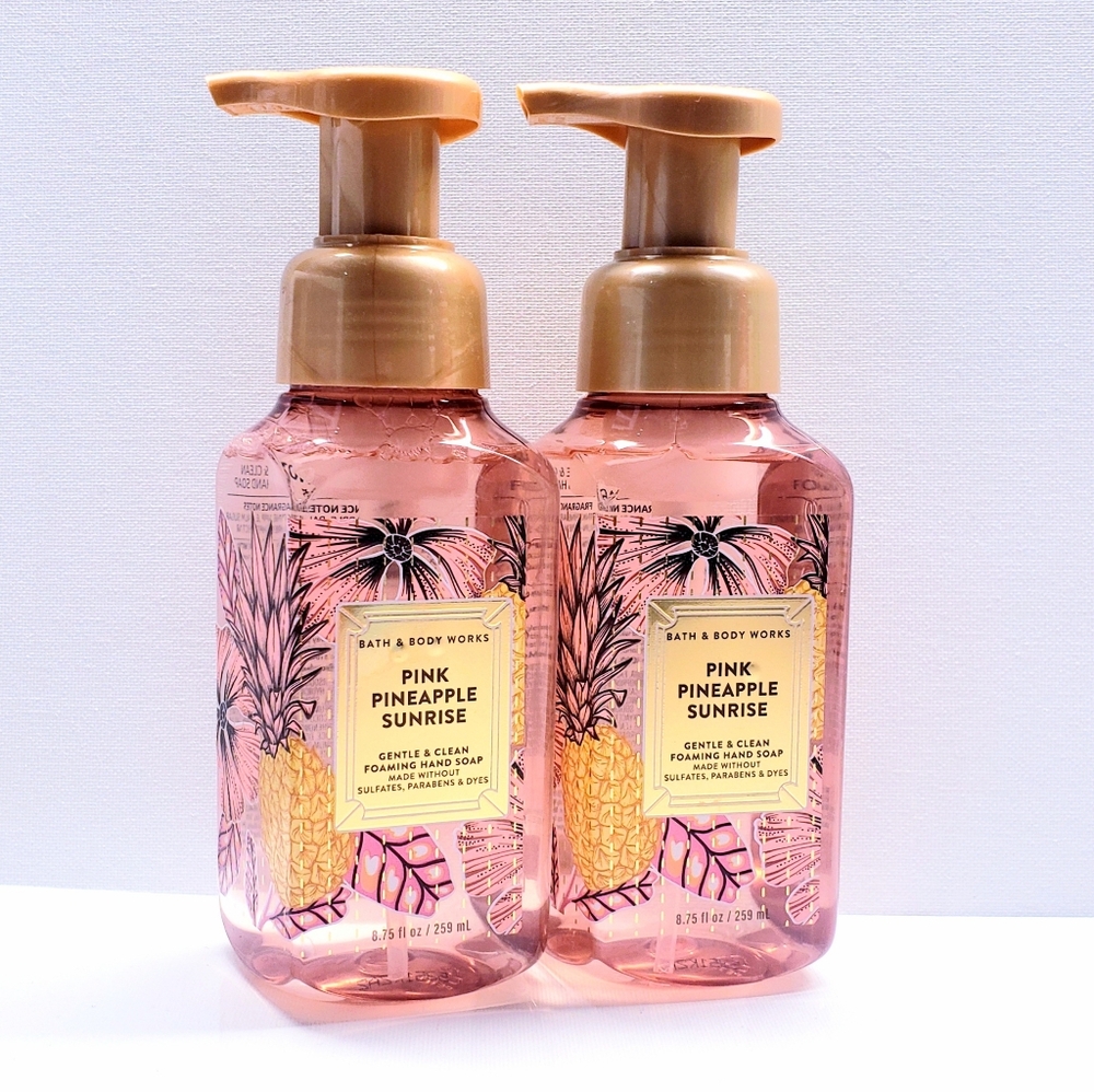 Bath & Body Works PINK PINEAPPLE SUNRISE Gentle & Clean Foaming Hand Soap(2 Pcs)